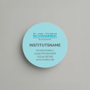 Aufkleber rund blau – 40 mm