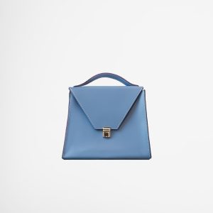 Blue Leather Shoulder Bag
