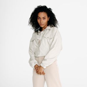 Cropped Leather Jacket