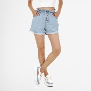 High Waist Striped Shorts