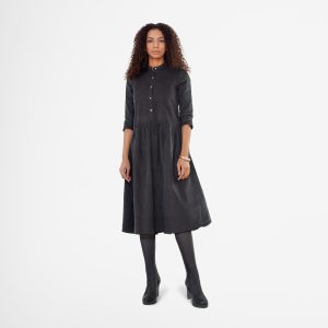 Long-Sleeve Corduroy Dress