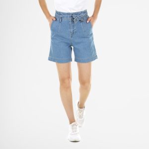 Shorts With Denim Belt