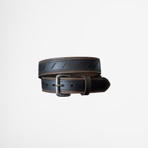 Striped Leather Belt